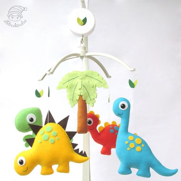 Móbile de Berço Musical Dinossauros