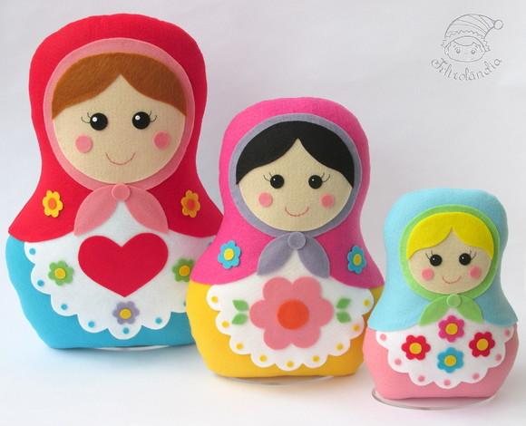 Trio de Matrioskas - Decoração