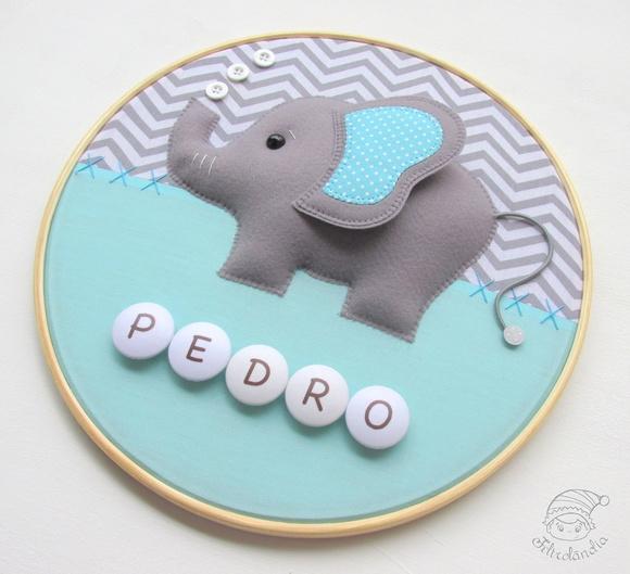 Porta Maternidade Bastidor Elefante