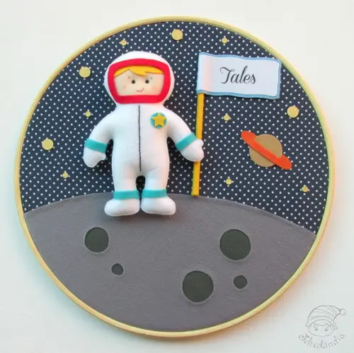 Enfeite de Porta Maternidade Astronauta