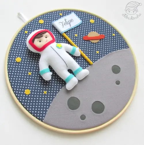 Enfeite de Porta Maternidade Astronauta