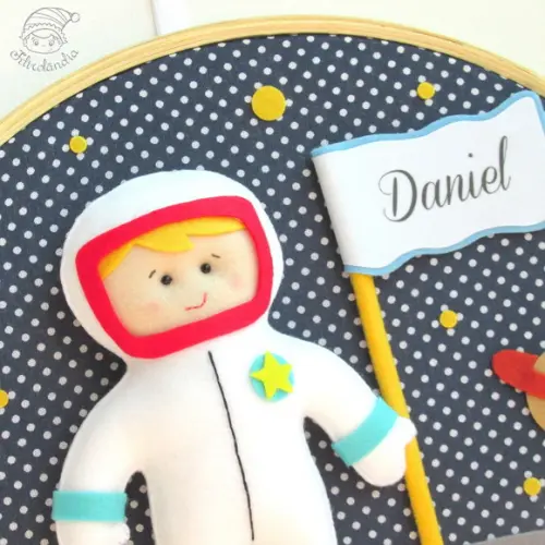 Enfeite de Porta Maternidade Astronauta
