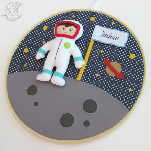 Enfeite de Porta Maternidade Astronauta