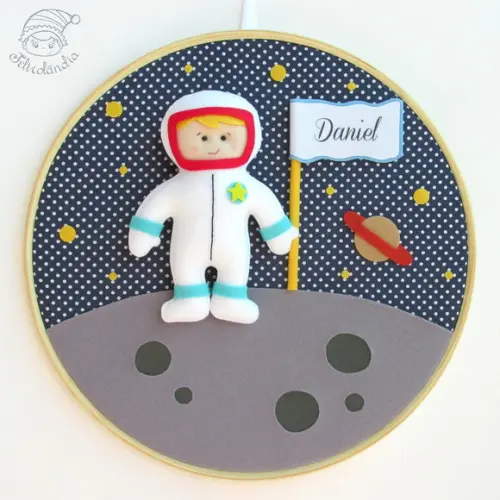 Enfeite de Porta Maternidade Astronauta