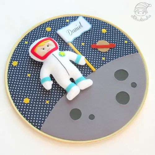 Enfeite de Porta Maternidade Astronauta