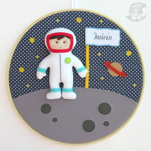 Enfeite de Porta Maternidade Astronauta