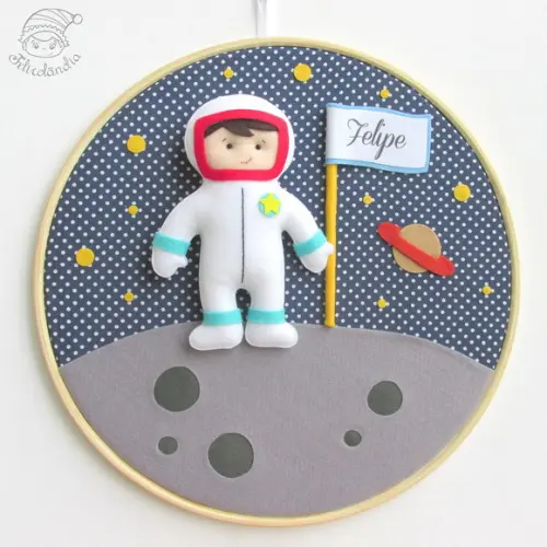 Enfeite de Porta Maternidade Astronauta