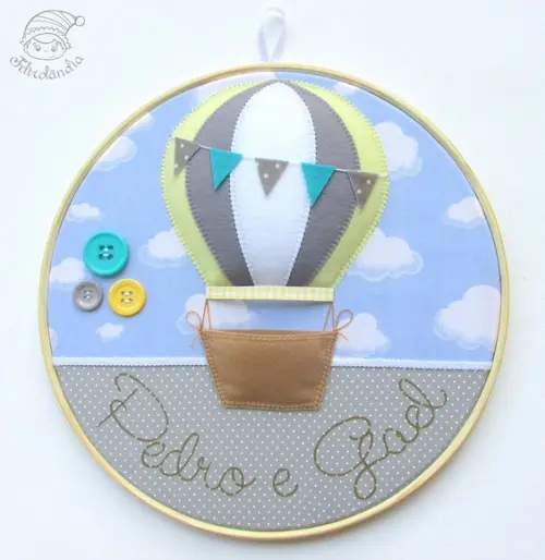 Enfeite de Porta Maternidade Balão - Gêmeos
