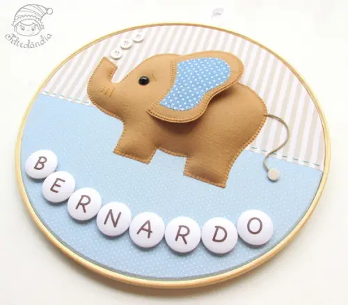 Enfeite de Porta Maternidade Elefante