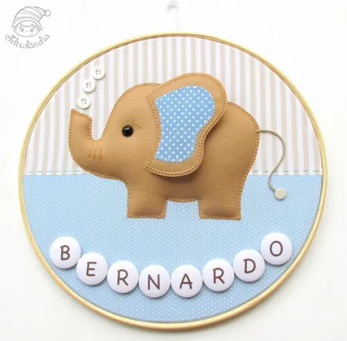 Enfeite de Porta Maternidade Elefante