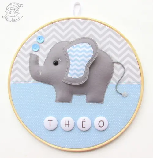 Enfeite de Porta Maternidade Elefante