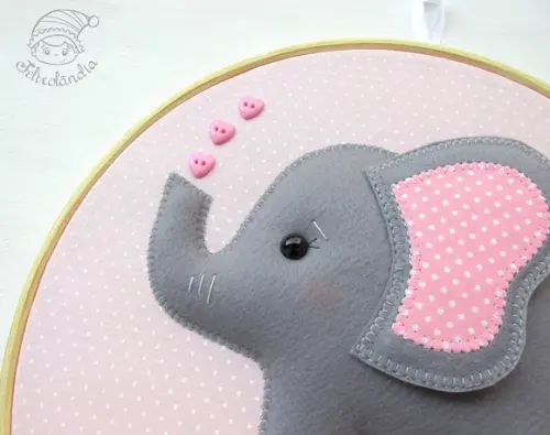 Enfeite de Porta Maternidade Elefante