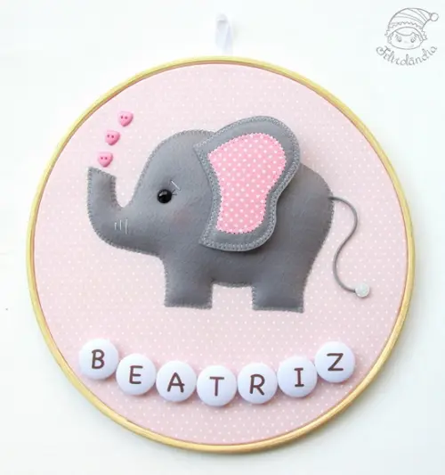 Enfeite de Porta Maternidade Elefante