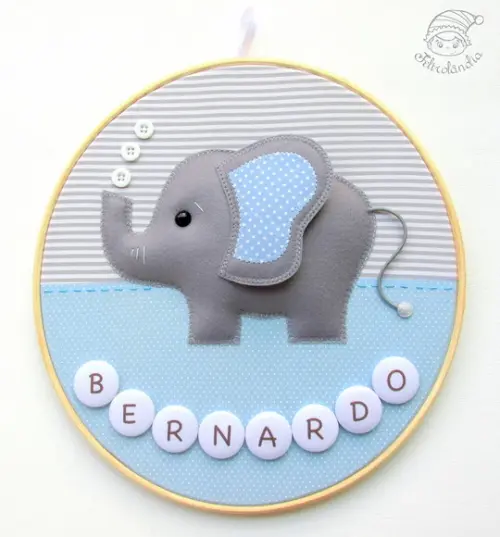 Enfeite de Porta Maternidade Elefante