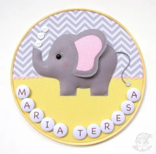 Enfeite de Porta Maternidade Elefante