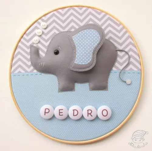 Enfeite de Porta Maternidade Elefante