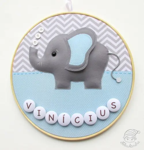 Enfeite de Porta Maternidade Elefante