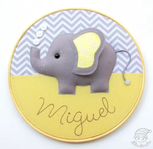 Enfeite de Porta Maternidade Elefante