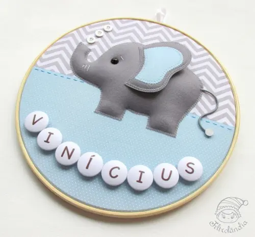 Enfeite de Porta Maternidade Elefante