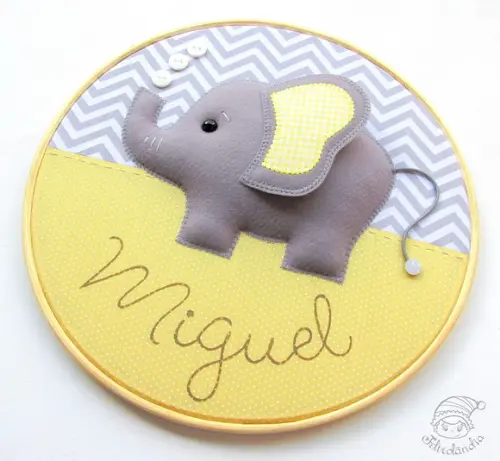 Enfeite de Porta Maternidade Elefante