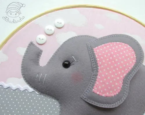 Enfeite de Porta Maternidade Elefante