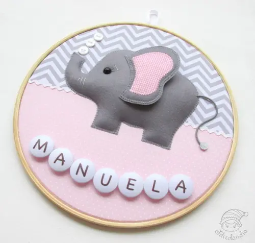 Enfeite de Porta Maternidade Elefante