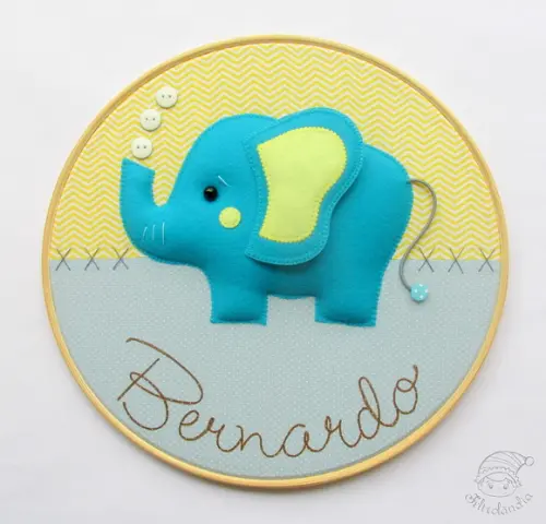 Enfeite de Porta Maternidade Elefante