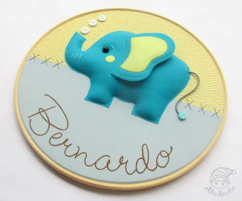 Enfeite de Porta Maternidade Elefante