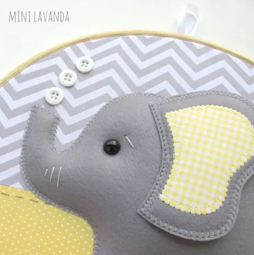 Enfeite de Porta Maternidade Elefante (nome Editável)