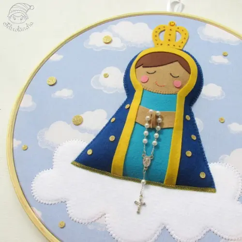 Enfeite de Porta Maternidade Nossa Senhora Aparecida