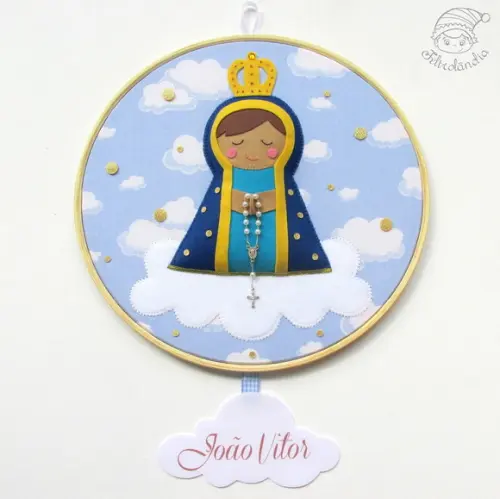 Enfeite de Porta Maternidade Nossa Senhora Aparecida