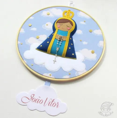 Enfeite de Porta Maternidade Nossa Senhora Aparecida