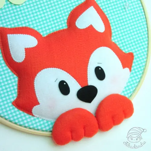 Enfeite de Porta Maternidade Raposa