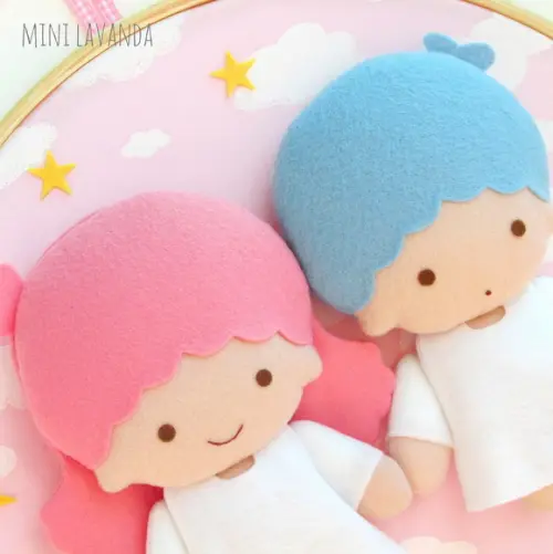 Enfeite Porta Maternidade Little Twins Stars (nome Editável)