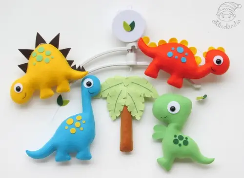 Móbile de Berço Musical Dinossauros