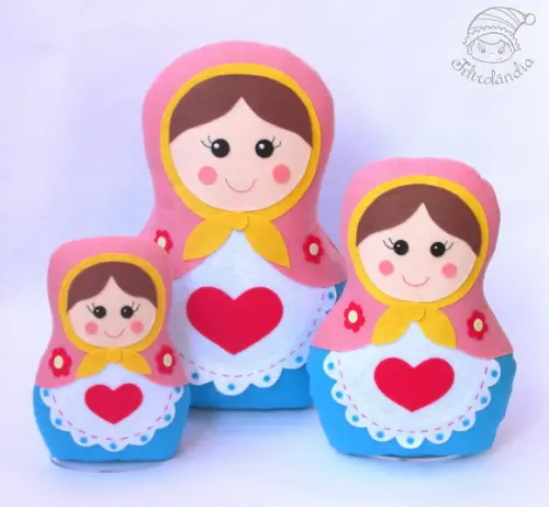 Trio de Matrioskas - Decoração