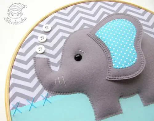 Porta Maternidade Bastidor Elefante