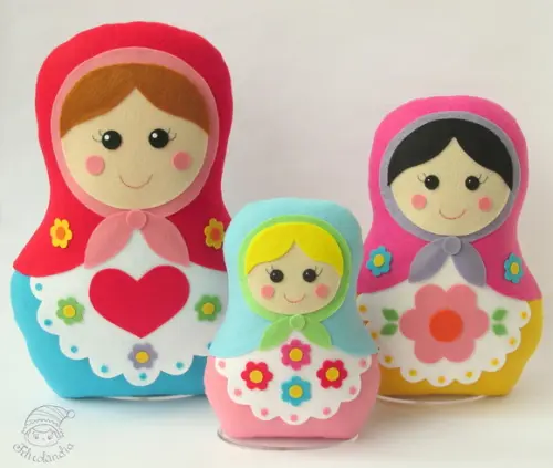 Trio de Matrioskas - Decoração
