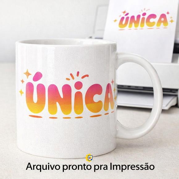 Arte Digital Feminina para Caneca - única