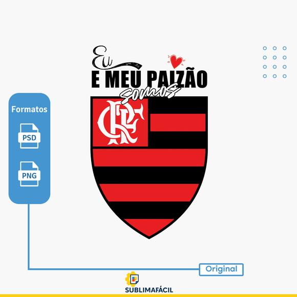 Arte Digital para Camiseta eu e Meu Paizão Somos Flamengo