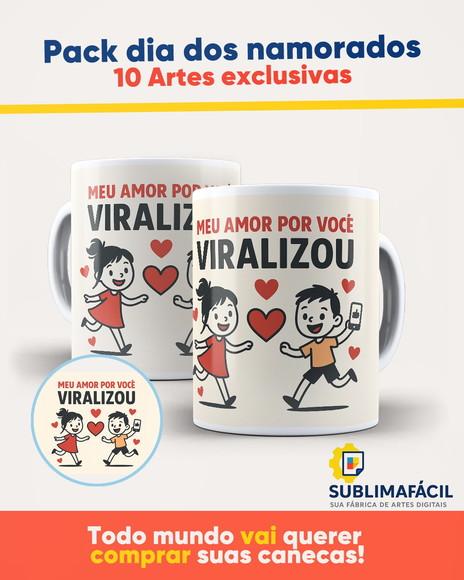 Arte para Canecas Namorados (pack Digital)