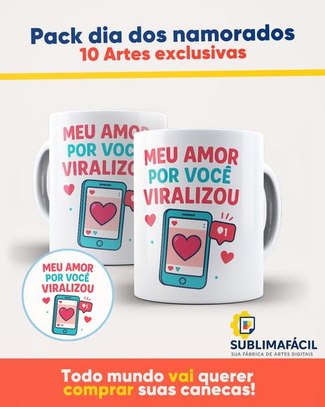 Arte para Canecas Namorados (pack Digital)