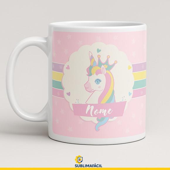 Arte Unicórnio para Caneca/body Infantil