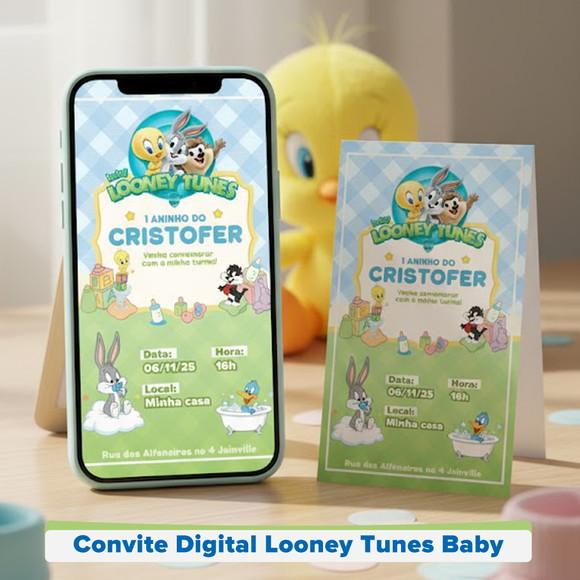 Convite Digital Looney Tunes Personalizado