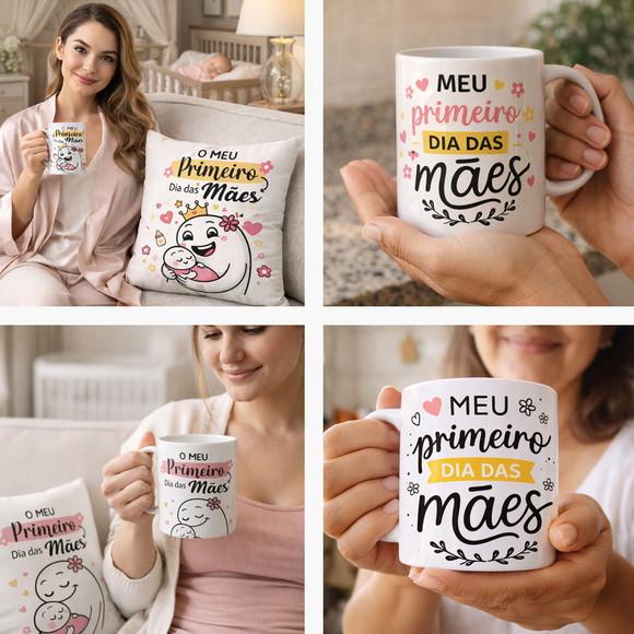 Estampa meu Primeiro Dia das Mães Personalize e Venda
