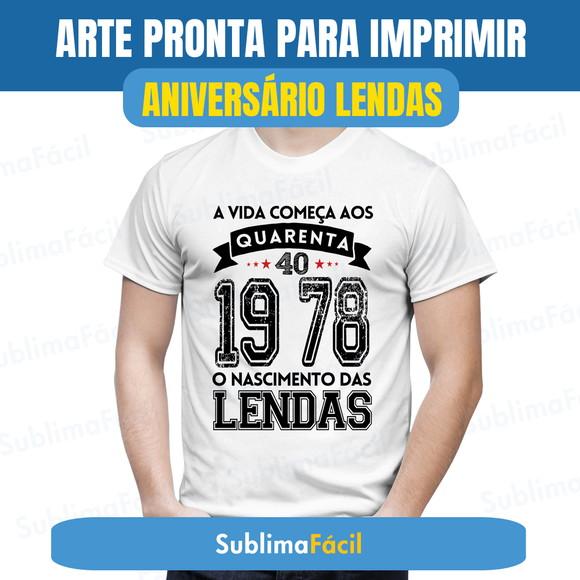 Estampa Aniversário Lendas Sublimação