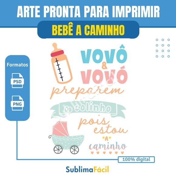 Estampa Bebê a Caminho - para Impressão