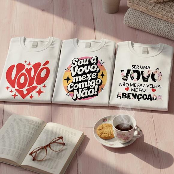 Estampa Camiseta de Vovó - Arquivo Digital para Sublimação