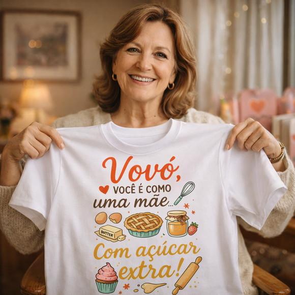 Estampa Camiseta de Vovó - Arquivo Digital para Sublimação