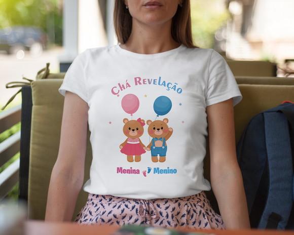 Estampa Chá Revelação Gravidez Sublimação